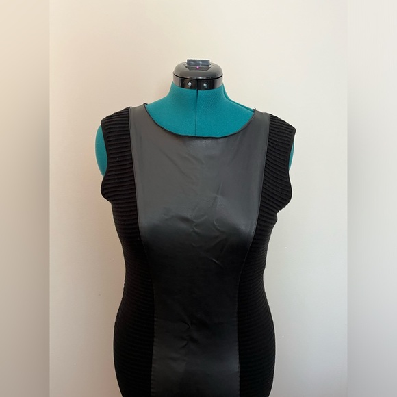 👗 CK Faux Leather Bodycon Dress - Picture 1 of 9